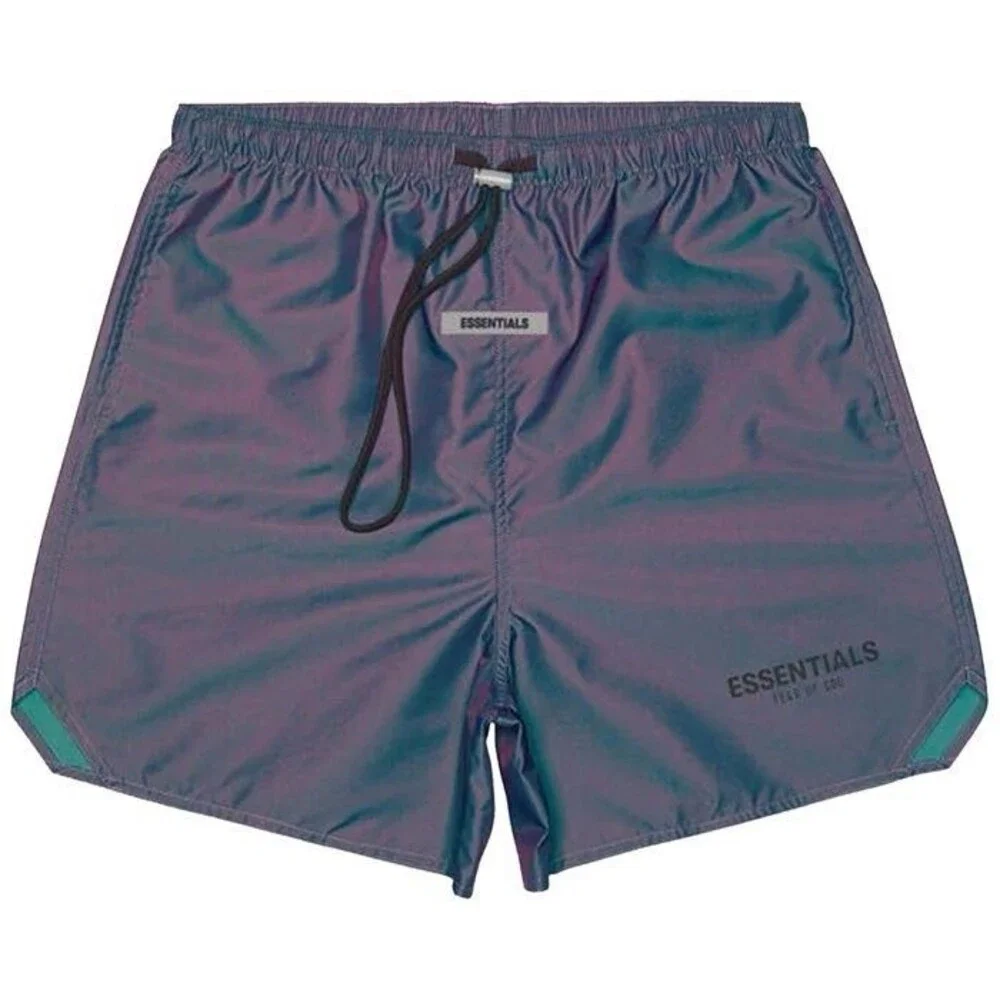 Fear of God Essentials Volley Nylon Running Shorts Iridescent Size XS EUC